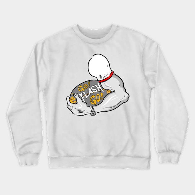 Football Fight, Go Flash Go! Crewneck Sweatshirt by danpritchard